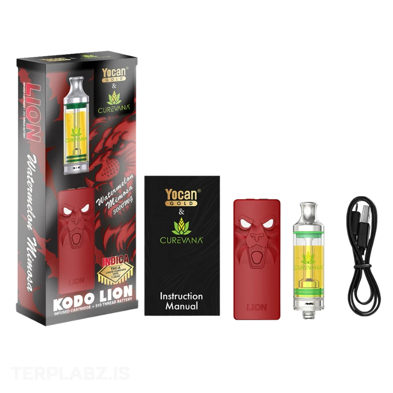 Watermelon Mimosa Yocan Lion Kit | 3g | Indica | Curevana 2 Watermelon Mimosa Yocan Lion Kit | 3g | Indica | Curevana - Image 2