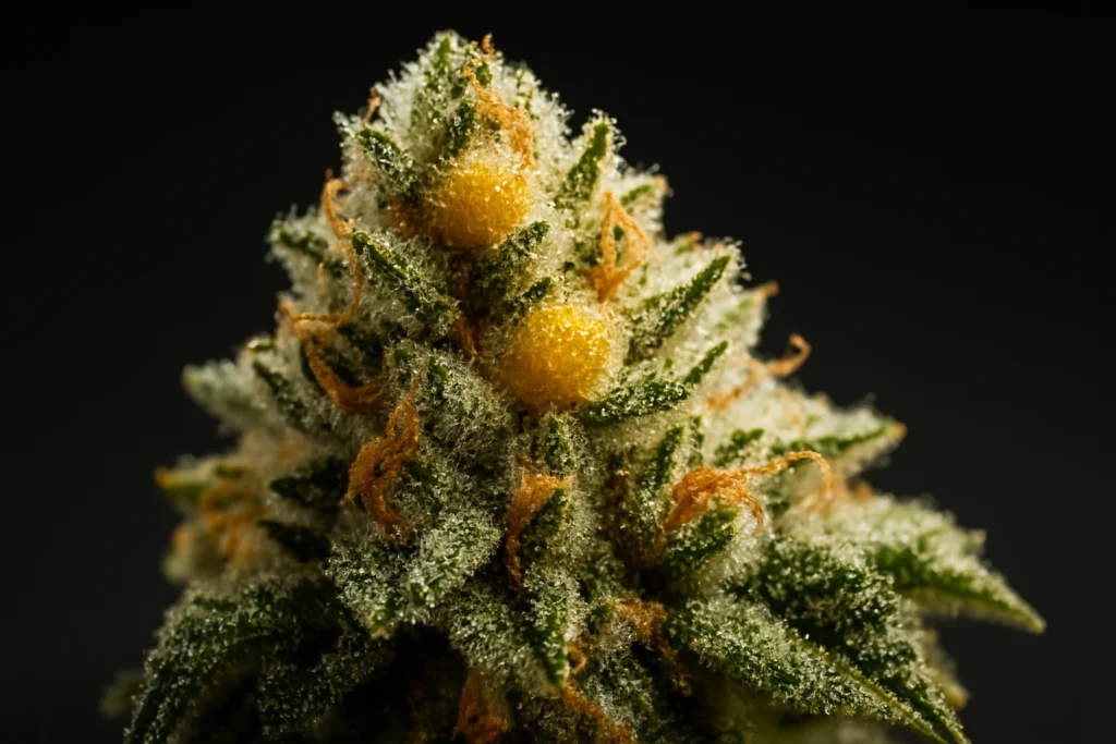 What is THCA? 1 thca flowers upclose representing the question: what is thca?